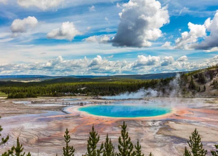 yellowstone, landscape, travel
