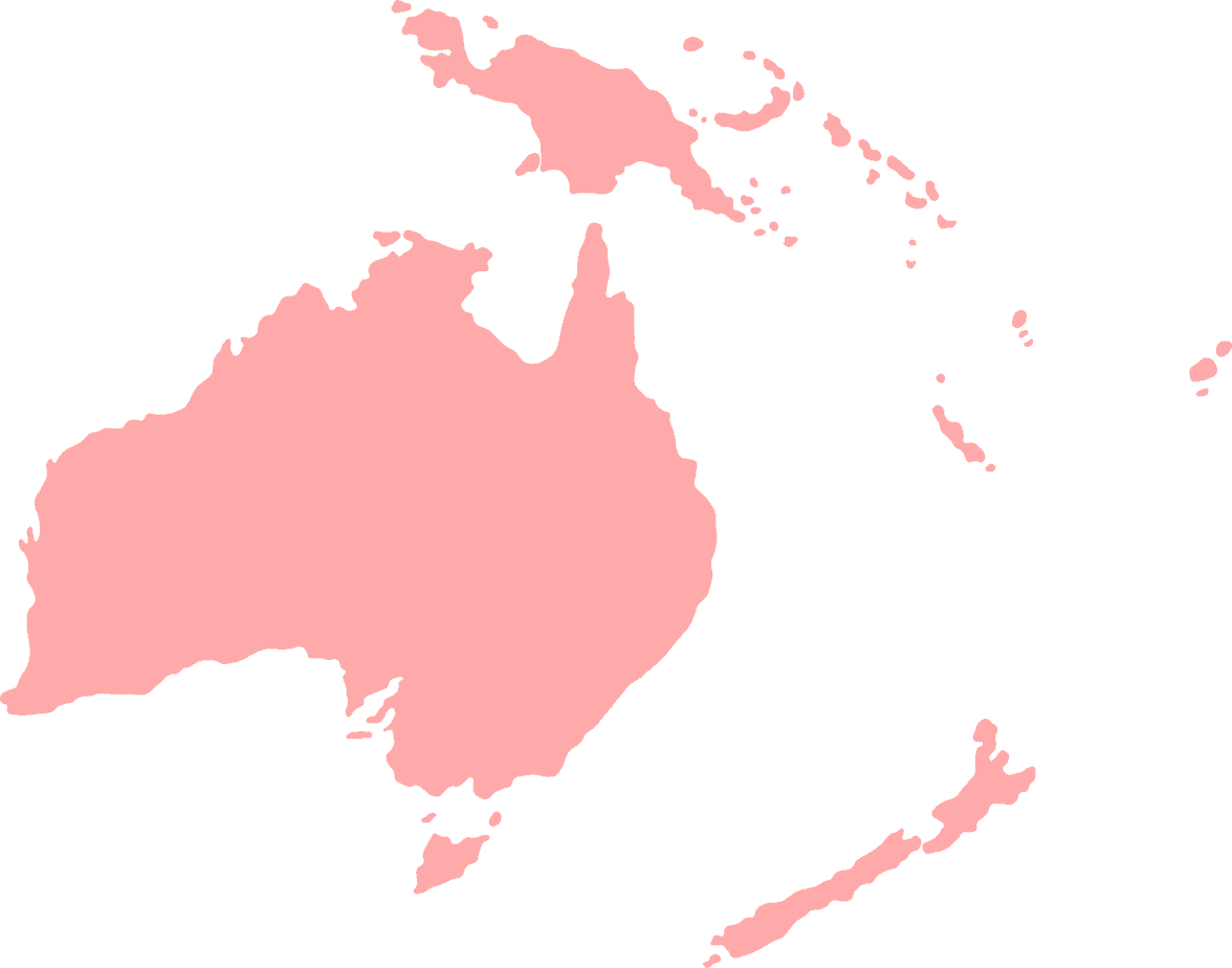 continent, map, oceania